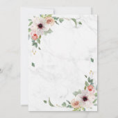 Roos Gold Geometric Floral Bohemian Pink Wedding Kaart (Achterkant)