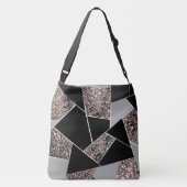 Roos Gold Geometric Glitter Glam #1 Crossbody Tas (Achterkant)