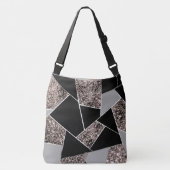 Roos Gold Geometric Glitter Glam #1 Crossbody Tas (Voorkant)