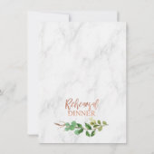 Roos Gold Geometric Greenery Rehearsal Dinner Kaart (Achterkant)