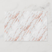 Roos Gold Geometric Marble Wedding Wishing Well Informatiekaartje (Achterkant)