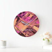 Roos Gold Geometric Metal, DIY Name in White Grote Klok (Huis)