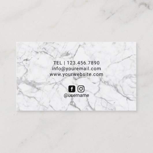 Roos Gold Geometric Modern Zwart Glitter Salon Visitekaartje (Achterkant)