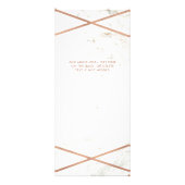 Roos Gold Geometric op Marmeren Prijslijst Service Reclamekaart (Achterkant)