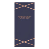 Roos Gold Geometric op Midnight Blue | prijslijst Reclamekaart (Achterkant)