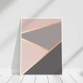 Roos Gold Geometric Poster