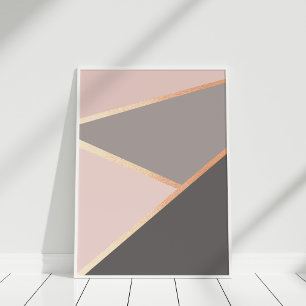 Roos Gold Geometric Poster