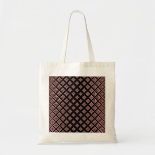 Roos Gold Geometrische vormen Zwarte achtergrond Tote Bag