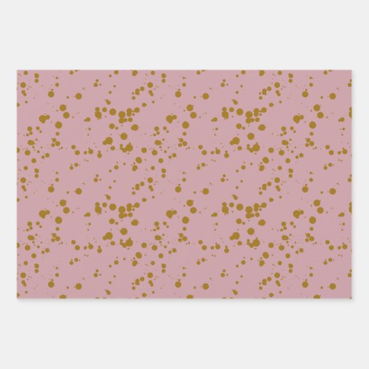 Roos Gold Gift Wrap Pack Inpakpapier Vel (Voorkant 3)