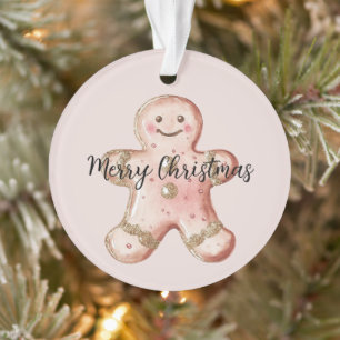 Roos Gold Gingerbread Cookie en Tree Ornament