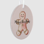 Roos Gold Gingerbread Cookie en Tree Ornament (voorkant)