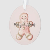 Roos Gold Gingerbread Cookie en Tree Ornament (voorkant)