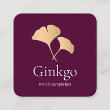 Roos Gold Ginkgo Leaf Logo