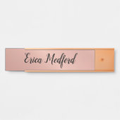 Roos Gold Girly Blush Pink Deurbord Deurbordje (Voorkant)