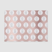 Roos Gold Girly Business Logo Packed Branded Tissuepapier (Voorkant)