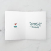 Roos Gold Girly Champagne Cocktail Birthday Kaart (Binnen)