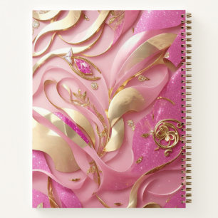 Roos Gold Girly Chic Modern Trendy Elegant Party Notitieboek