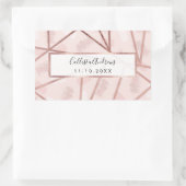 Roos Gold Girly geometrische penseelstreek driehoe Rechthoekige Sticker (Tas)