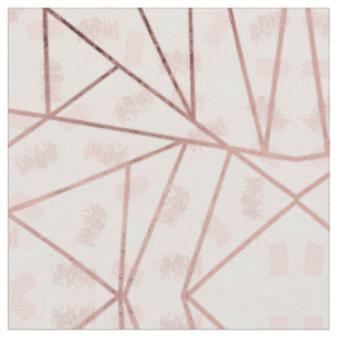 Roos Gold Girly geometrische penseelstreek driehoe Stof