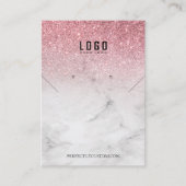 Roos Gold Girly Glitter Modern ketting oorbellen Visitekaartje (Voorkant)