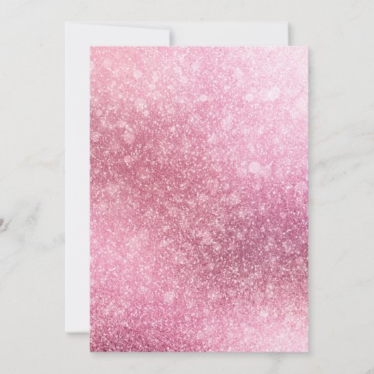 Roos Gold Girly Glitter Sparkle Elke Verjaardag Kaart (Achterkant)