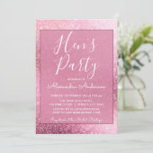 Roos Gold Girly Glitter Sparkle Hen's Party Kaart (Staand voorkant)