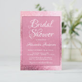 Roos Gold Girly Glitter Sparkle Vrijgezellenfeest Kaart (Staand voorkant)