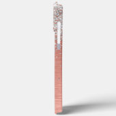Roos Gold Girly Silver Glitter Sparkly Case-Mate iPhone Case (Achterkant / Links)