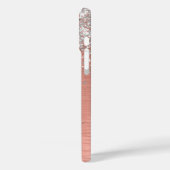 Roos Gold  Girly Silver Glitter Sparkly Case-Mate iPhone Case (Achterkant / Links)