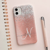 Roos Gold  Girly Silver Glitter Sparkly Case-Mate iPhone Case