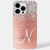 Roos Gold  Girly Silver Glitter Sparkly Case-Mate iPhone Case (Achterkant)