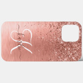 Roos Gold  Girly Silver Glitter Sparkly Hoesje (Achterkant (horizontaal))