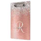 Roos Gold Girly Silver Glitter Sparkly Klembord (Links)