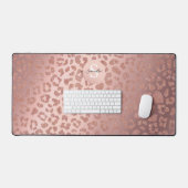 Roos Gold Glam Animal Print Glittery Bureaumat (Keyboard & Muis)