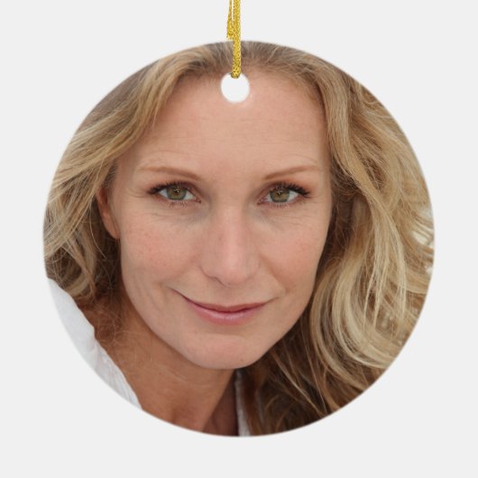 Roos Gold Glam Folie 40e Verjaardag Foto Keramisch Ornament (Achterkant)