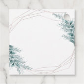 Roos Gold Glam Geometric Botanical Weddenschap Bedankjes Labels (Achterkant)