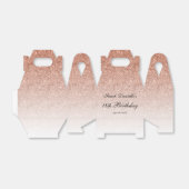 Roos Gold Glam Glitter Elk jaar van de dag Bedankdoosjes (Uitgevouwen)