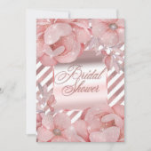 Roos Gold Glam Glitter Floral Vrijgezellenfeest Kaart (Voorkant)