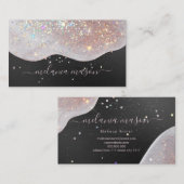 Roos Gold Glam Glitter Makeup Artist Blush Black Visitekaartje (Voorkant / Achterkant)