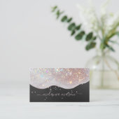 Roos Gold Glam Glitter Makeup Artist Blush Black Visitekaartje (Staand voorkant)