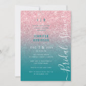 Roos Gold Glam Glitter Script Vrijgezellenfeest Bl Kaart (Voorkant)