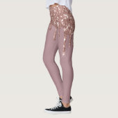 Roos Gold Glam Glitter Sparkle Drift Trendy Leggings (Links)