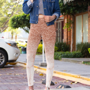 Roos Gold Glam Glitter Sparkle Ombre Marble Leggings