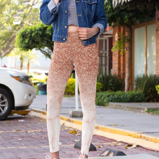 Roos Gold Glam Glitter Sparkle Ombre Marble Leggings