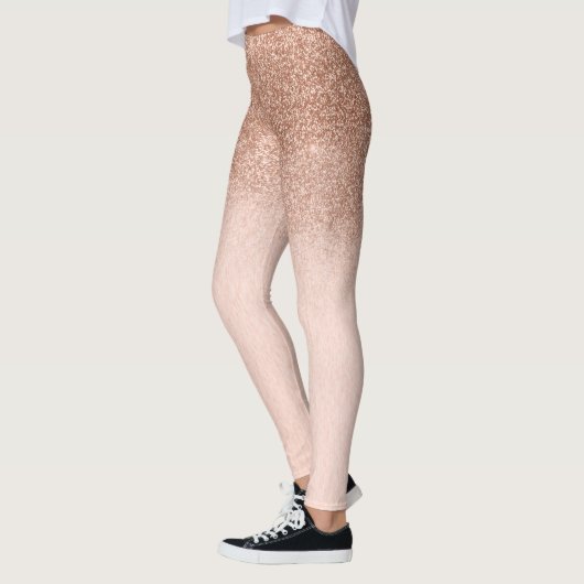 Roos Gold Glam Glitter Sparkle Ombre Trendy Leggings (Links)