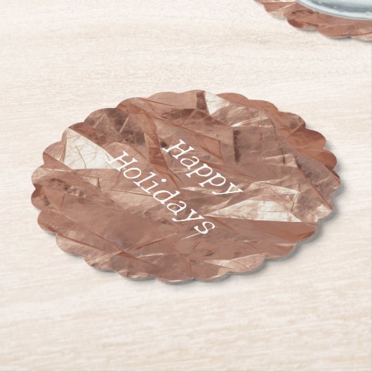 Roos Gold Glam Kartonnen Onderzetters (Gekanteld)