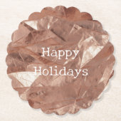 Roos Gold Glam Kartonnen Onderzetters (Voorkant)