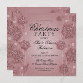 Roos Gold Glam kerstfeestdag Kaart (Voorkant / Achterkant)