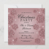 Roos Gold Glam kerstfeestdag Kaart (Voorkant)