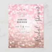 Roos Gold Glam Lights Script Modern Vrijgezellenfe Flyer (Voorkant)